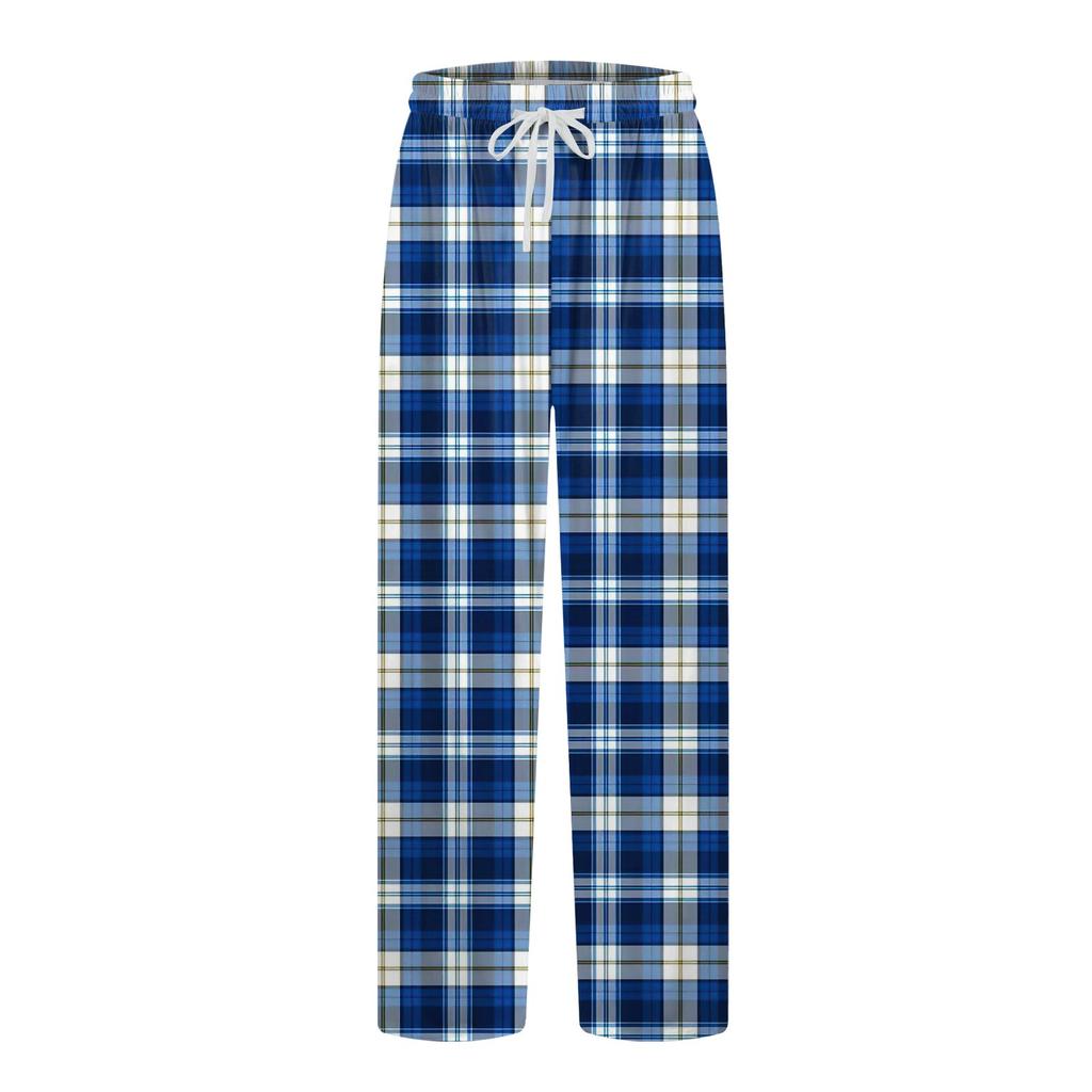 Herren Strickmode Print Kordelzug Freizeithose Pyjamahose