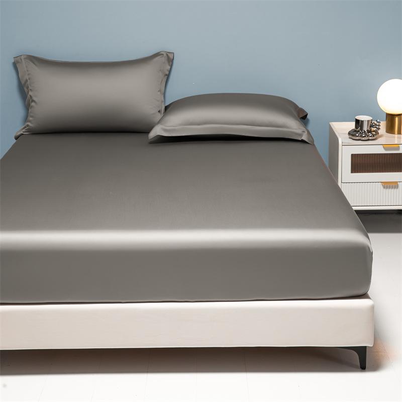 Four Seasons Tencel Fitted Sheet: Breathable, Cooling Nude Mattress Protector for Single/Double Beds.