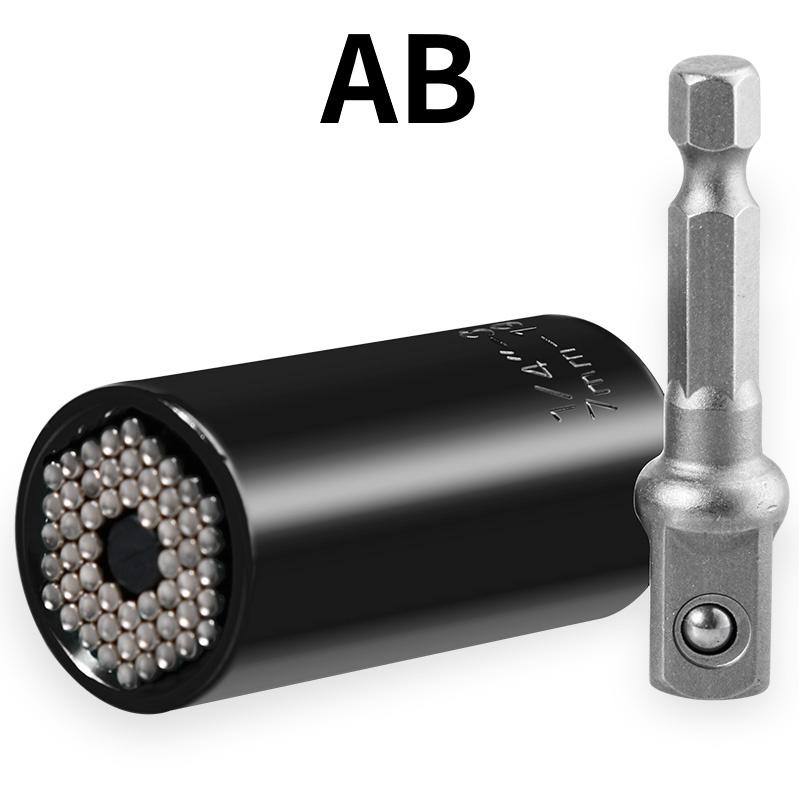 

1 комплект универсальных динамометрических ключей, головок, торцевых гаечных ключей, 7-19 мм, храповых гаечных ключей для электродрели чёрный