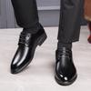 Fashion British Leather Large Size Men's Dress Shoes Autumn Winter Velvet Warm Men's Designer Shoes Fashion Increase Wedding Shoe Male