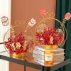 Good Luck Artificial Flowers Plants Pots Best Wishes New Year Pots Tabletop Pots  Living Room