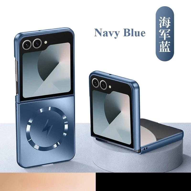 

Premium Ultra-Thin Magnetic Protect Phone Case for Samsung Galaxy Z Flip 7 FE 6 5 4 3 Anti-fall Solid Color Plating Back Cover Galaxy Z Flip7 FE