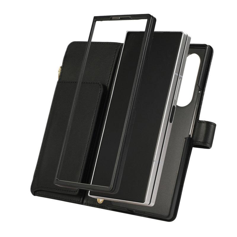 Flip Case for Samsung Galaxy Z Fold 8 Ultra 5G 2026 Zipper Leather Wallet Checkered Funda for Galaxy Z Fold8 Ultra Cover