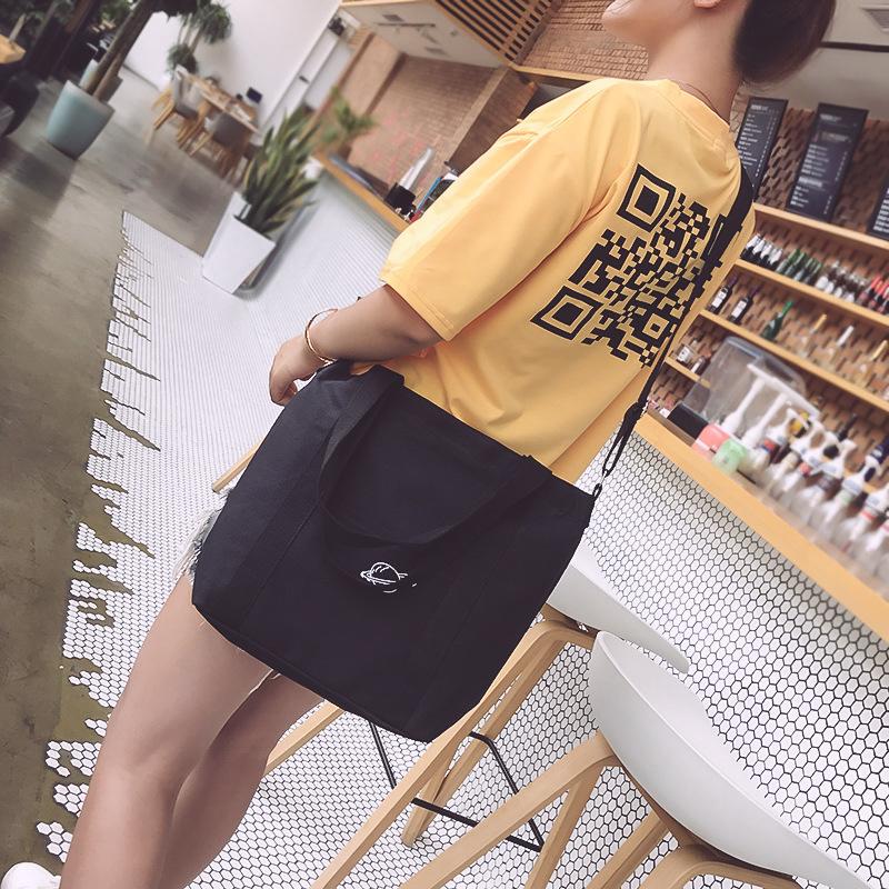 Einseitige diagonale Canvas-Tasche Studenten-Schultasche tragbare Umhängetasche Damen-Tasche Mode-Einkaufstasche