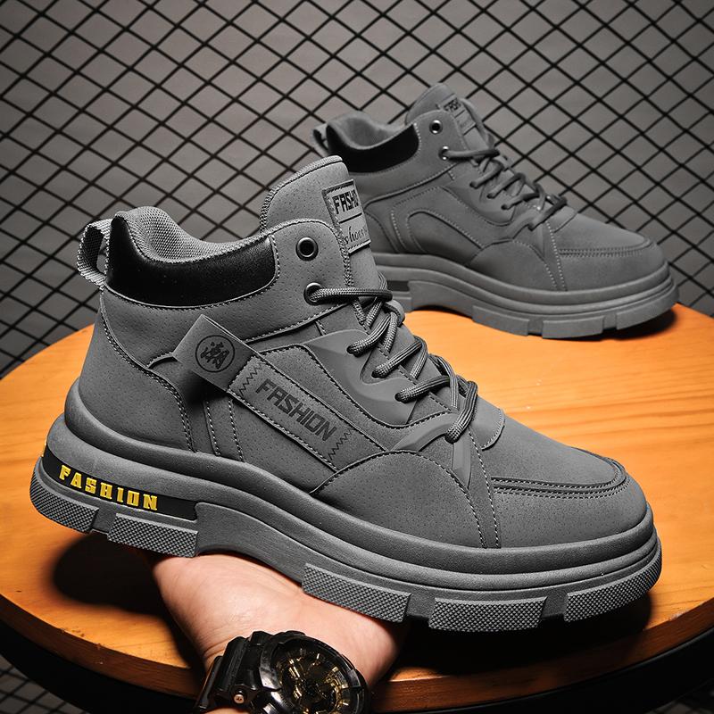 High-top winter velvet thickened warm cotton shoes fur integrated snow boots labor insurance Martin boots