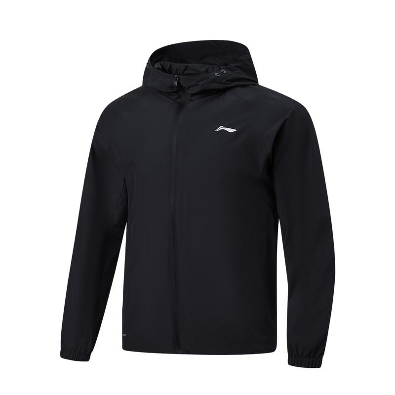 

Li-Ning Fashionable Thin Fleece Warm Sports Hooded Jacket Windbreaker Men jackets Deep-Dark-Blue AFDW079-8 3XL