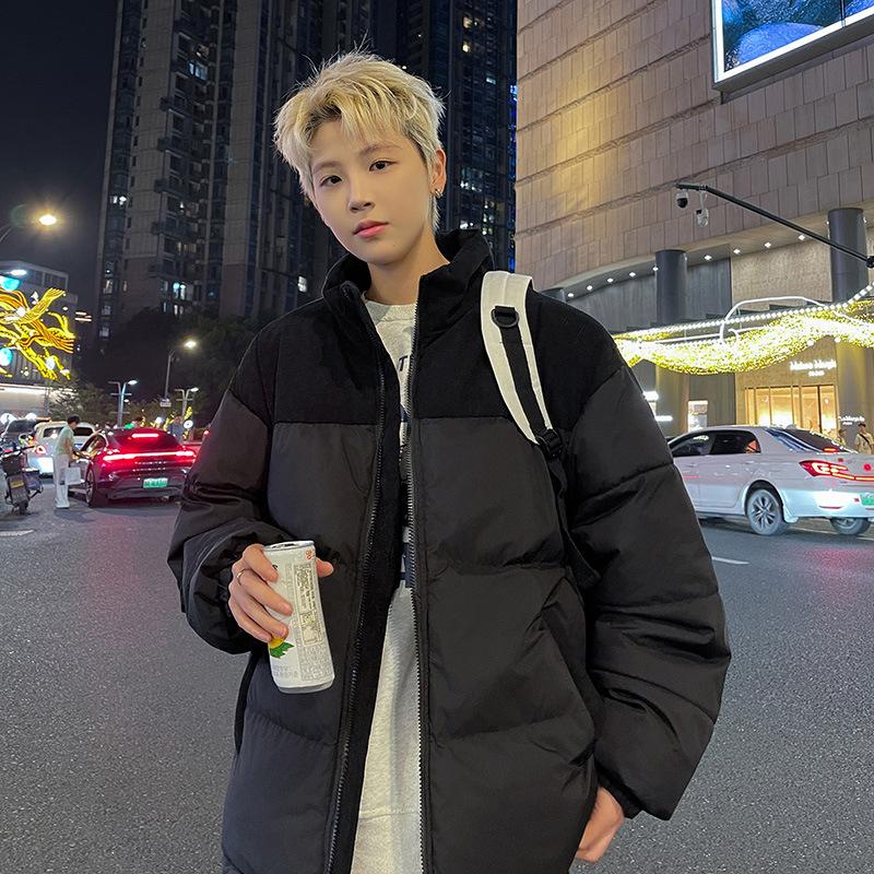 

Padded men s 2025 new winter windproof corduroy padded clothes couple women s thickened padded jacket -2 S чорний