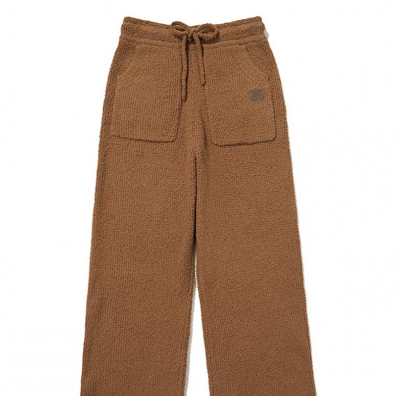 Teddy Ribbed Knit Pants  Brown 