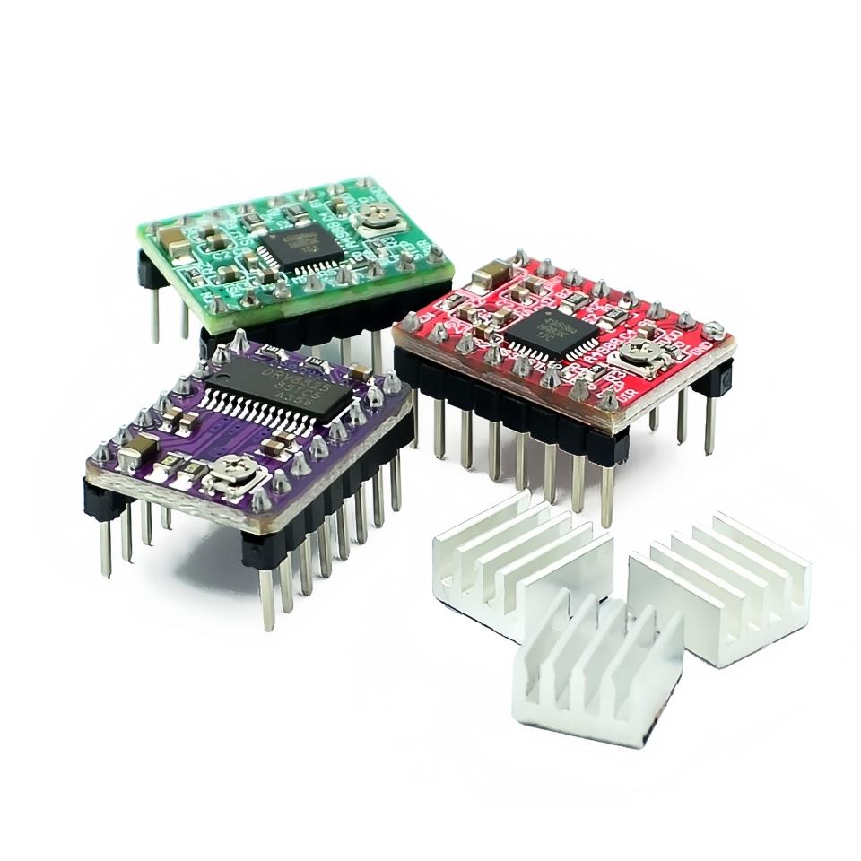 5/10PCS 3D Printer Parts StepStick A4988 DRV8825 Stepper Motor Driver With Heat sink Carrier Reprap RAMPS 1.4
