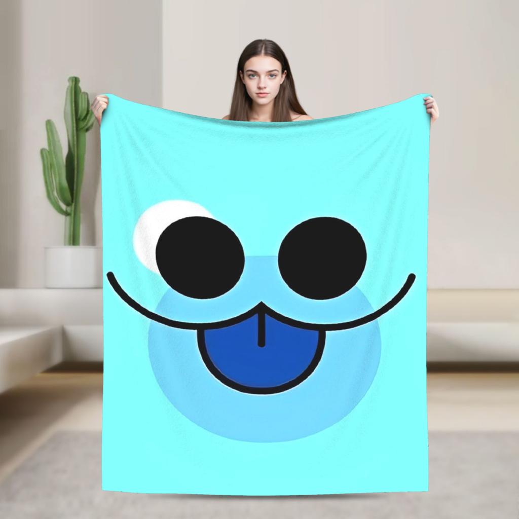 Emz Spike Squeak-Brawlld Blankets Cartoon Game Flannel Funny Warm Throw Blanket for Home Summer