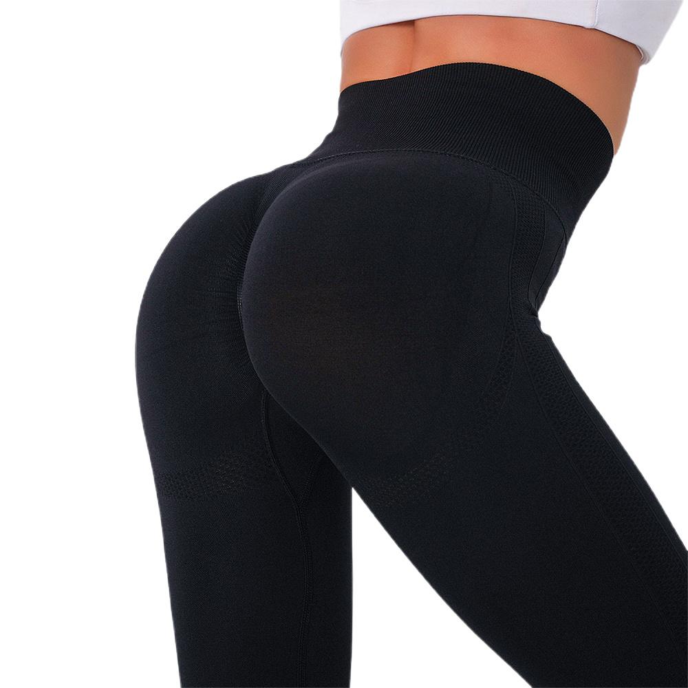 Damen-Leggings mit hoher Taille, reine Farbe, Stretch, Sport, Fitness, Laufen, Jogger, dünne lange Hose, Yoga-Hose