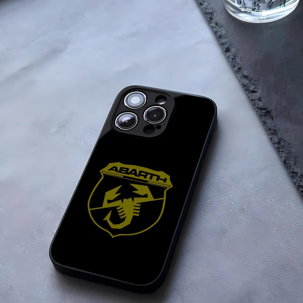 A-ABARTHEs Italy Car Phone Case Tempered Glass For IPhone 17 13 14 16 12 15 11 Pro Max Plus Mini X XR SE2020 Coque