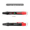 HT662 Brake Fluid Liquid Oil Tester with Sound and Light Alarm Analyzer Meter for DOT3/DOT4/DOT5.1 Brake Fluid Content Detector