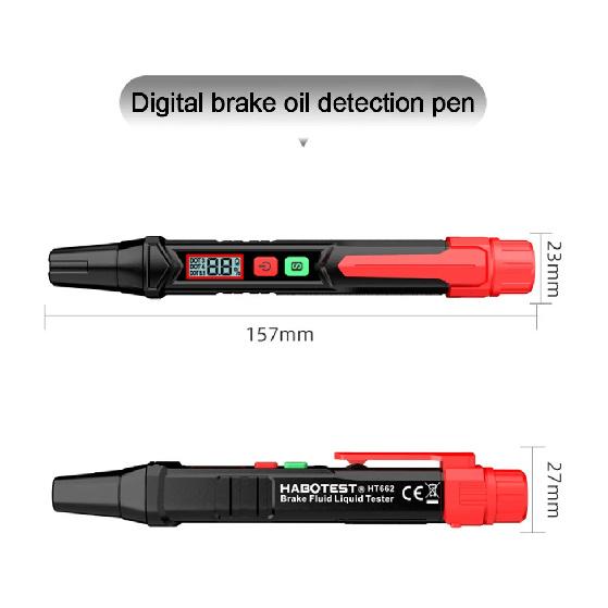 HT662 Brake Fluid Liquid Oil Tester with Sound and Light Alarm Analyzer Meter for DOT3/DOT4/DOT5.1 Brake Fluid Content Detector