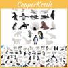 Arctic Realistic Animal Model Set Includes Penguin White Fox Seal Whale Polar Bear Husky And Reindeer Pvc Decorative Figures