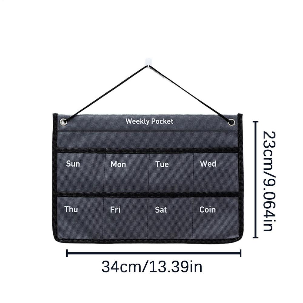 Calendar Storage Bag Wall Pocket Organizer Accessory Office Desk Mounted Pouch Hanging Wall Calendar With Pockets 1128₽