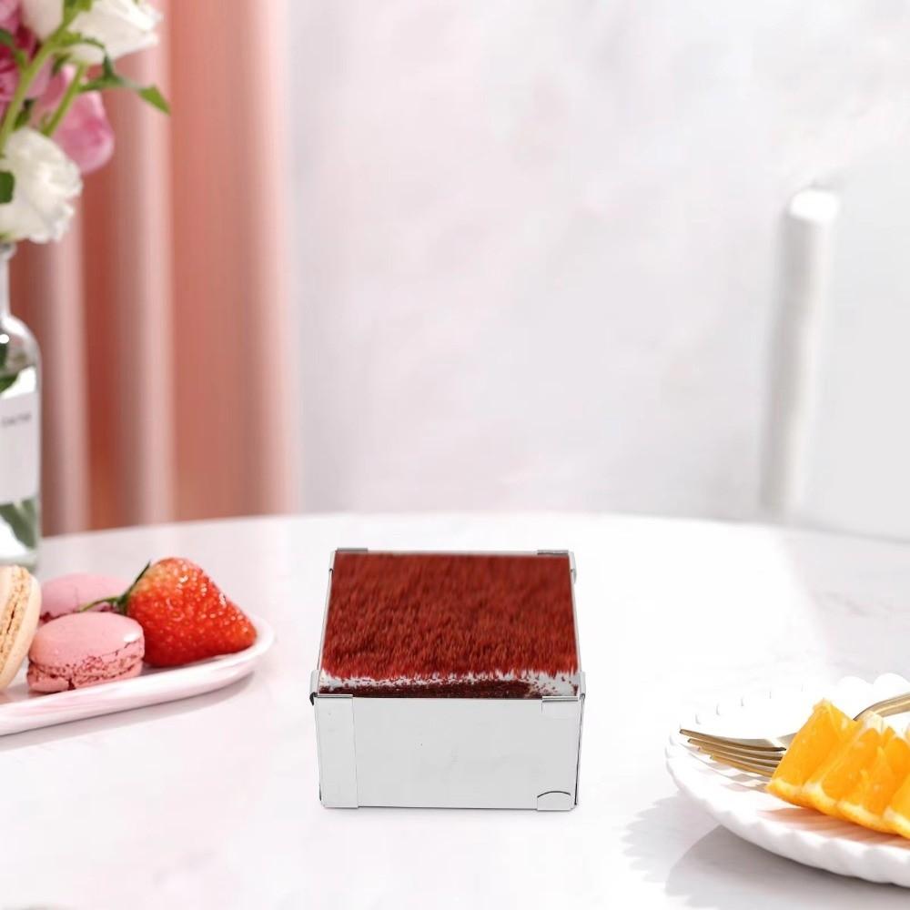 DIY Edelstahl Backform Rostfreie Dessert Backform Verstellbare Kuchenform Heim Bäckerei