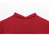 European & American Style Women's Red Bow Long Sleeve Stand Collar Shirt