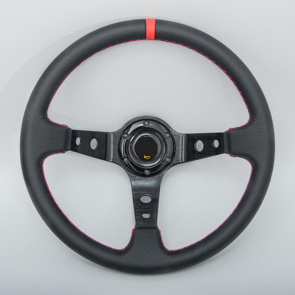 JDM 14inch Universal PVC Leather Steering Wheel Purple Spoke Auto Racing Steering Wheel