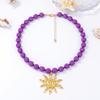 New Vintage Metal Sun Flower Pendant Necklaces Handmaed Beaded Choker Necklace For Women Holiday Party Jewelry Gifts