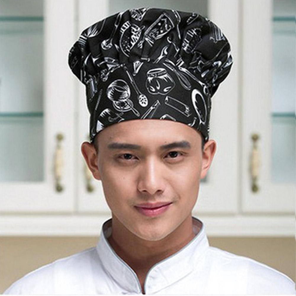 Men Women Cooking Elastic Adjustable Working Cap Chef Hat Uniform Hat