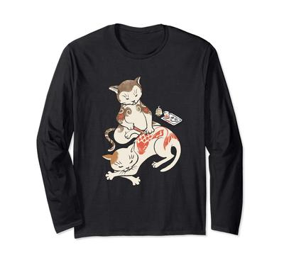 Cat Tattoo Long Sleeve T-shirt