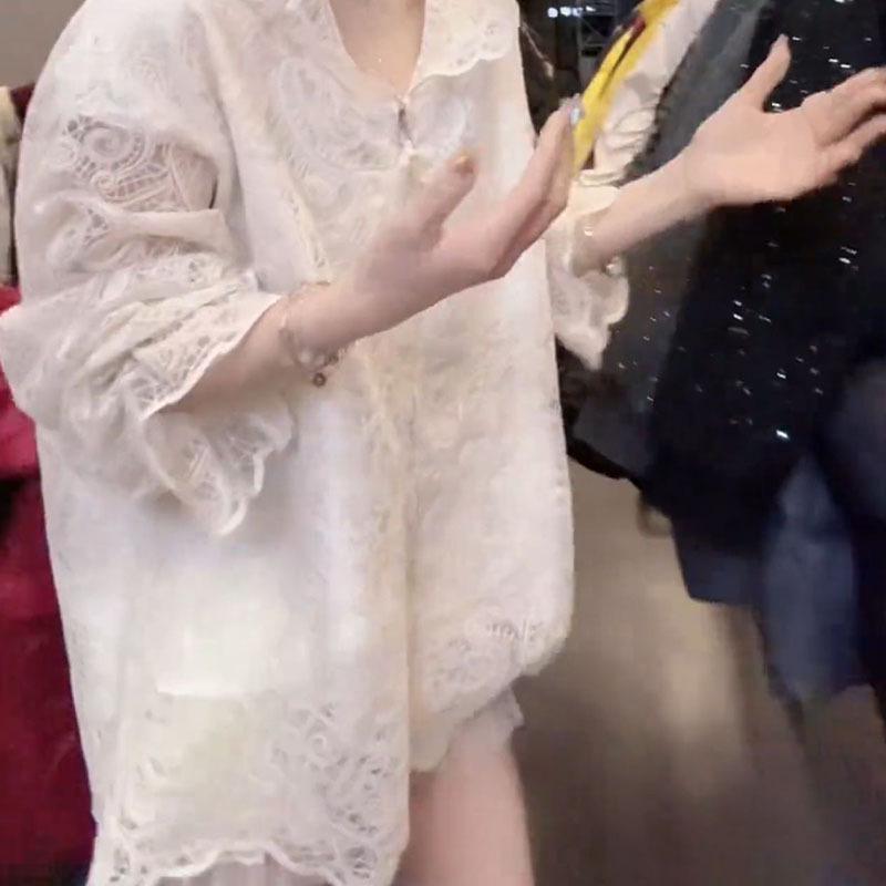 Dámská temperamentní krajková bunda s kapucí - 2025 jaro evropský styl, střední délka, plus size