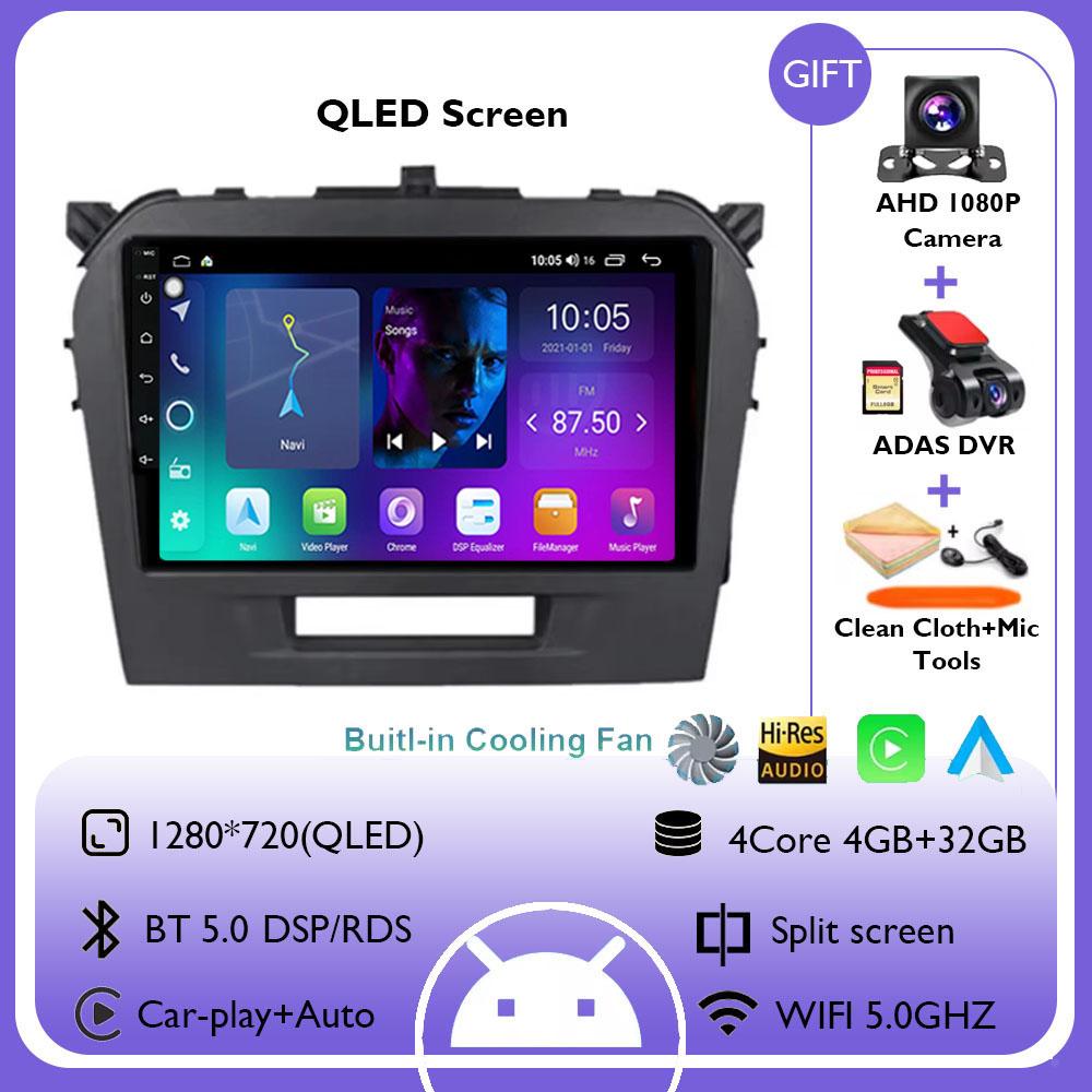 Android 14 For Suzuki Vitara 2017 - 2020 Multimedia Navigation DVD NO 2DIN GPS HDR QLED Player Car Stereo Carplay Radio Screen