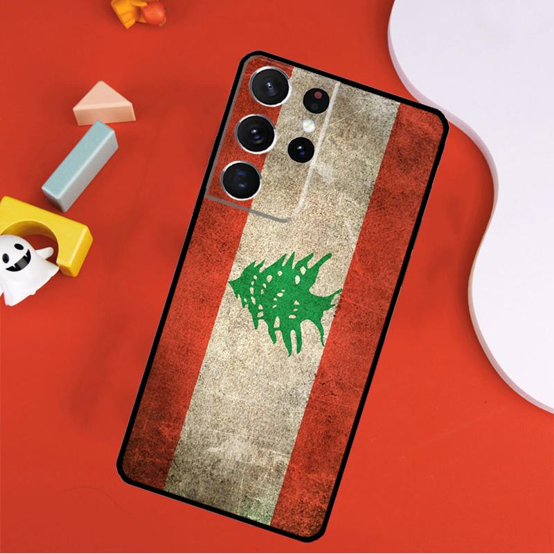Lebanon Flag Phone Case For Samsung Galaxy S25 Ultra S24 Ultra S9 S10 S20 S21 S22 S24 Plus S23 FE Cover