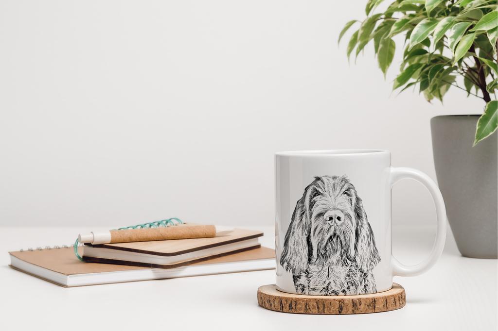 Italský spinone, Spinone Italiano, Bracco Spinoso - hrnek se psem, personalizovaný hrnek s potiskem, klasický dárek pro každého od značky Art-Dog