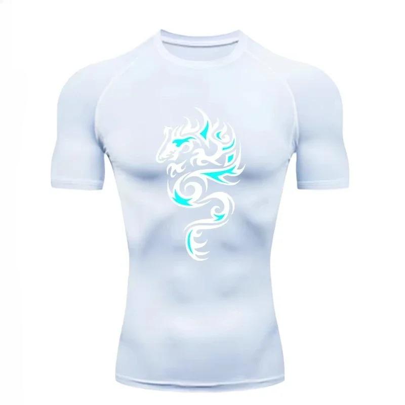 

Men s Sports T-shirt for Fitness Summer Training Fitness Gym Jogging Running Stretchy Moisture-Wicking Workout T-Shirt Compression Short XXXL