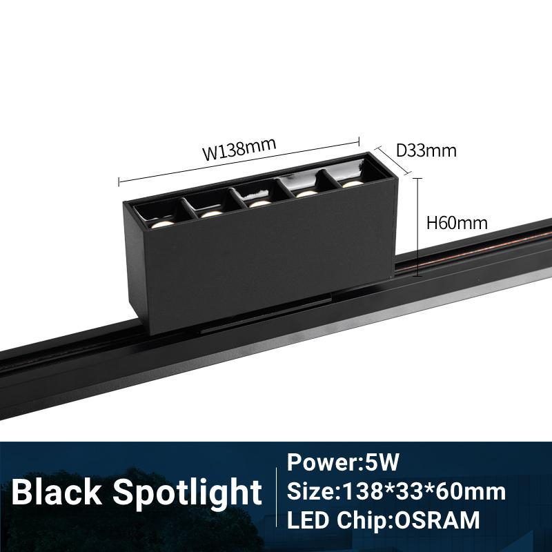 Modern LED Track Light 110/220V Adjustable 10/20W COB Ceiling Grille Spot Lamp Aisle Store Shop Linear Fill Rail Lighting System