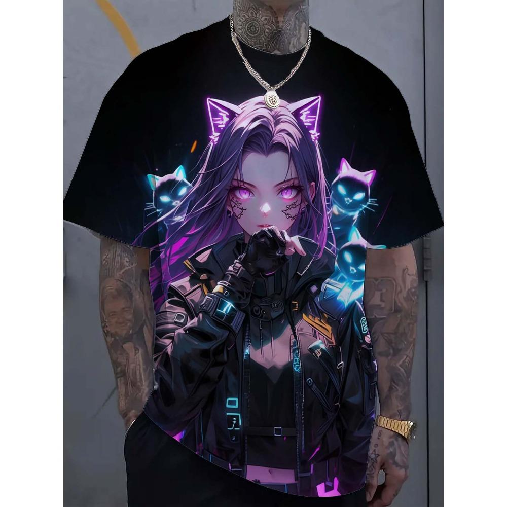 Cartoon Sexy Girl Pattern Men's T-shirt