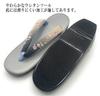 [Asakusa Kimono Market] Embroidered thong sandals with urethane sole (gray)