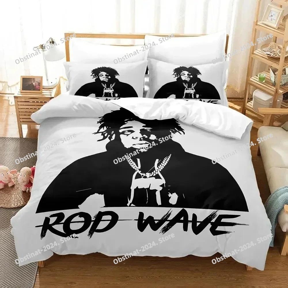 3D Print Rapper Rod Wave Bedding Set Printed Bed Set Duvet Cover Sheet Pillowcase Bed Soft Quilt Cover Full Queen King Size