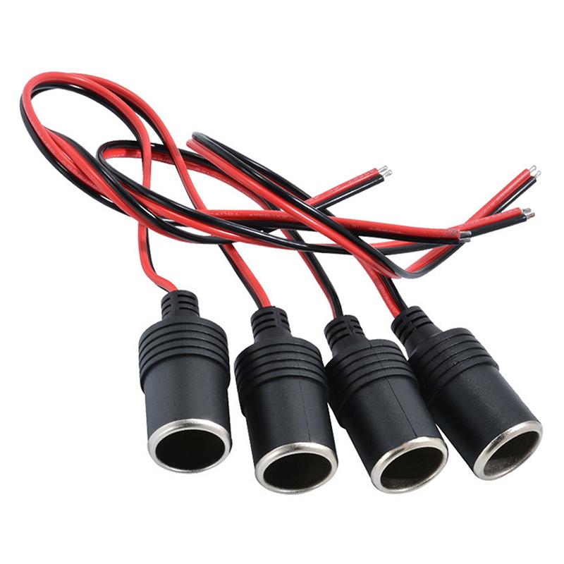12V Universal Car Cigarette Lighter Charger With 30Cm Cable 10A/15A/20A Female Socket Plug Connector Adapter