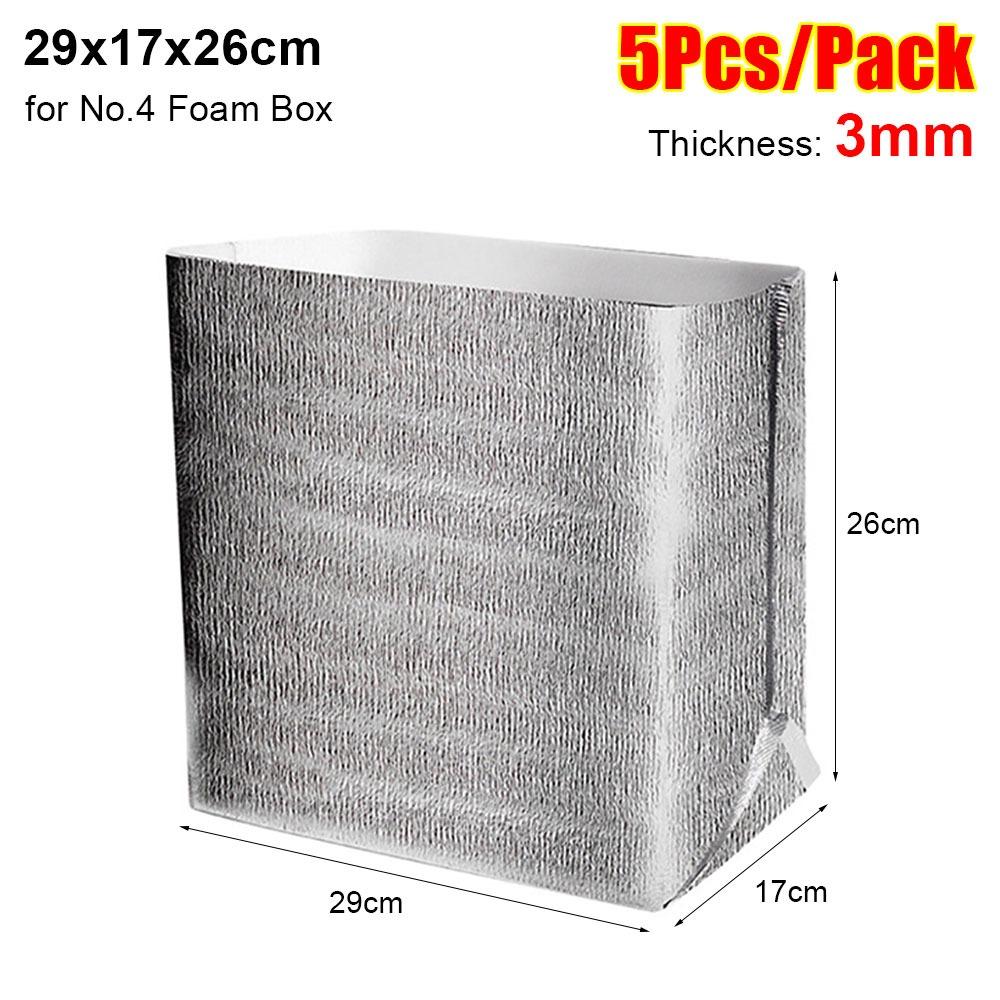 5Pcs Portable Ice Cold Warm Aluminum Foil Bag Food Thermal Delivery Carrier Insulation Bag 3mm Packing Cooler Bag Drink Storage