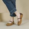 Soft leather Mary Jane single shoes, flat-soled splicing color doll shoes, soft-soled non-slip beanie shoes, single shoes