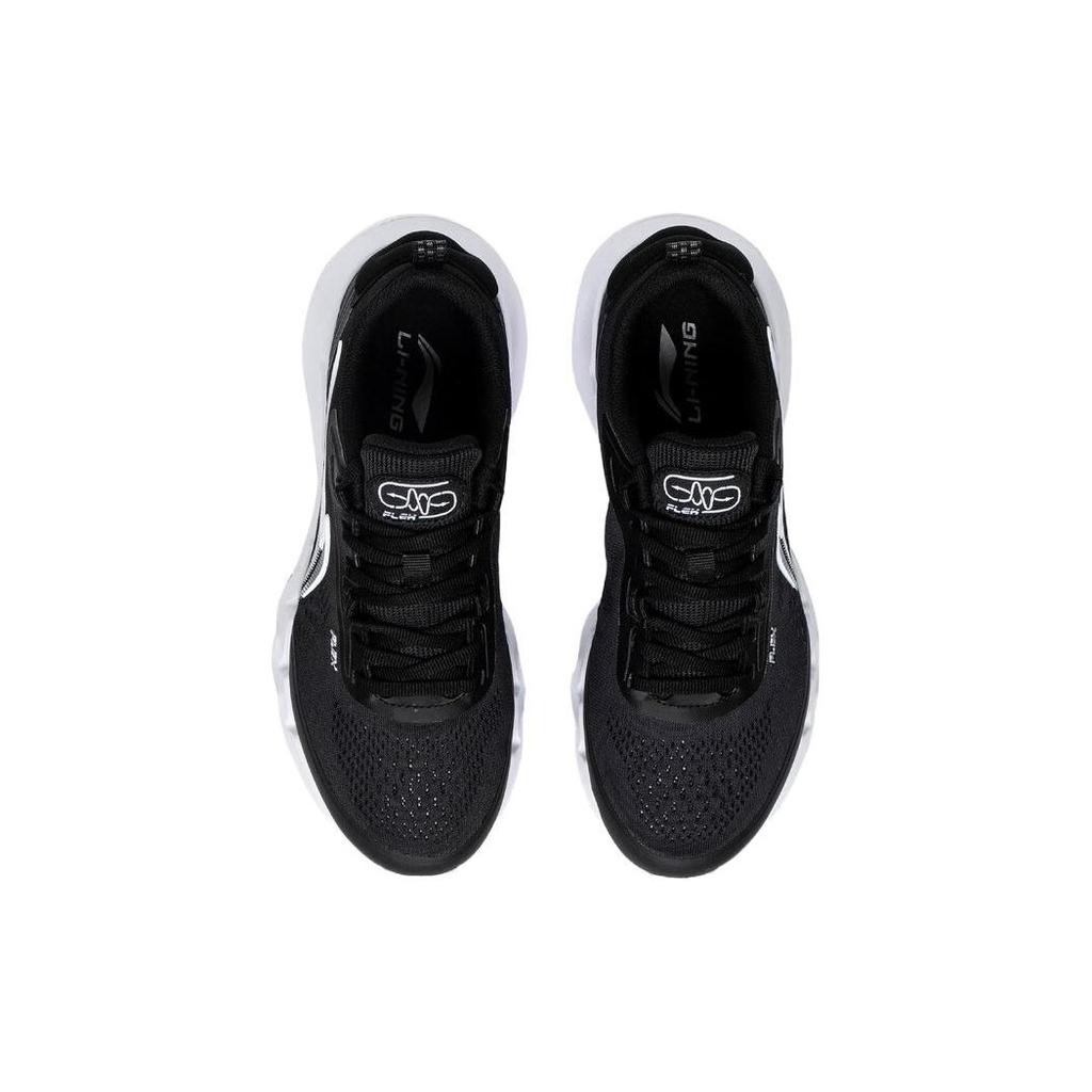 Li Ning Flex Comfortable Versatile Non-Slip Wear-Resistant Low-Top Casual Shoes Women Casual Shoes Black White AGLT114-1