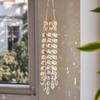 Faux Crystal Wind Chime for Outside, Window Hanging Sun Catcher, Prism Rainbow Maker Pendant for Home, Garden, Patio, Porch