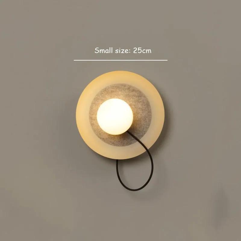 Modern Iron Circular Wall Lamp G9 Bedroom Bedside Lamp LED Nordic Magnet Adjustable Hotel Living Room Background Wall Decoration