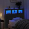 Headboard In Black Oak Look 120 X 17 X 102 Cm Engineered Wood