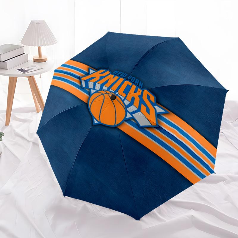 1pc New York Knicks Umbrella, Sun Protection, And UV Shielding. It Has Eight Sturdy Ribs for Outdoor Use And Perfect As a Holiday Gift