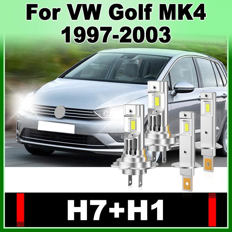 LED High Low Beam Headlight With Fan 6000K High Brightness For VW Golf MK4 1997-2001 2002 2003 Canbus Turbo Car Headlamp
