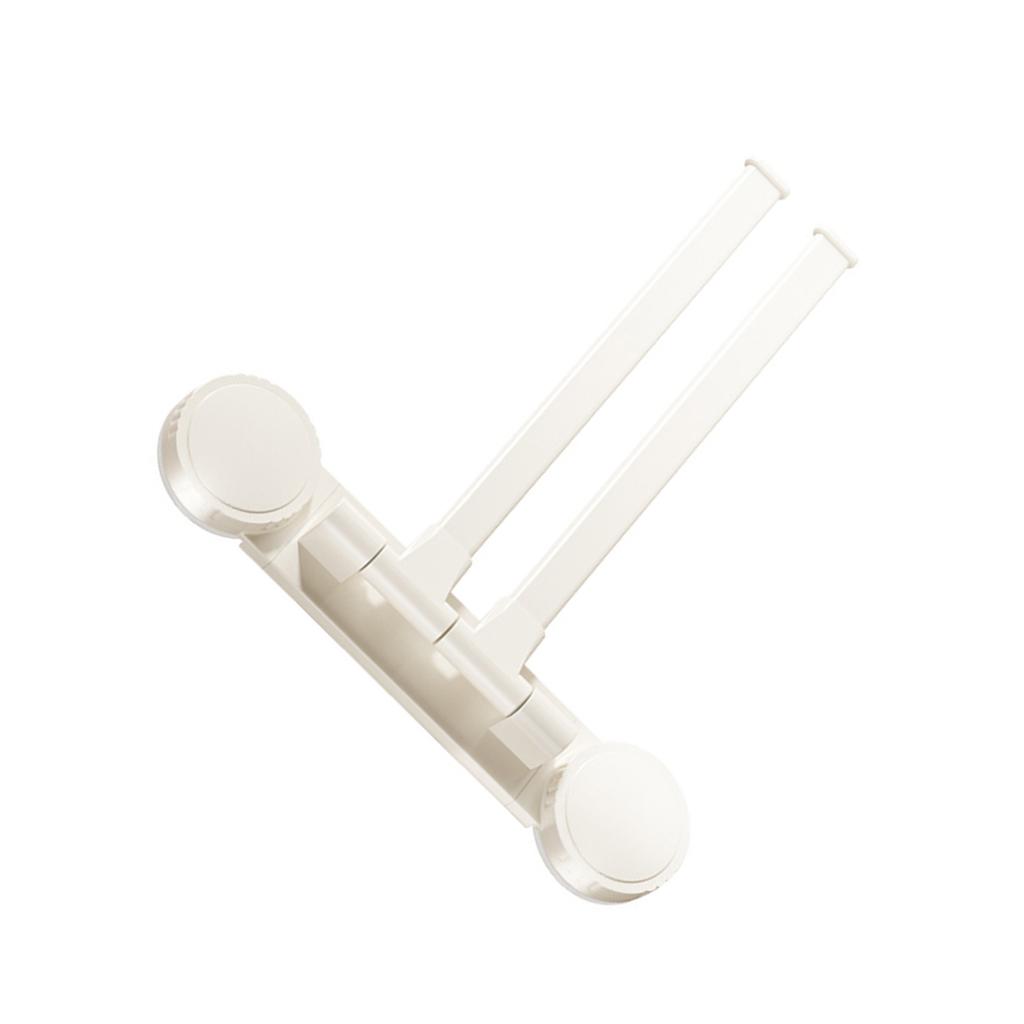 Easy Installion Suction Towel Rack Double Rod Rotates Home Accessory for Renters and Without Damaging to Most Wall