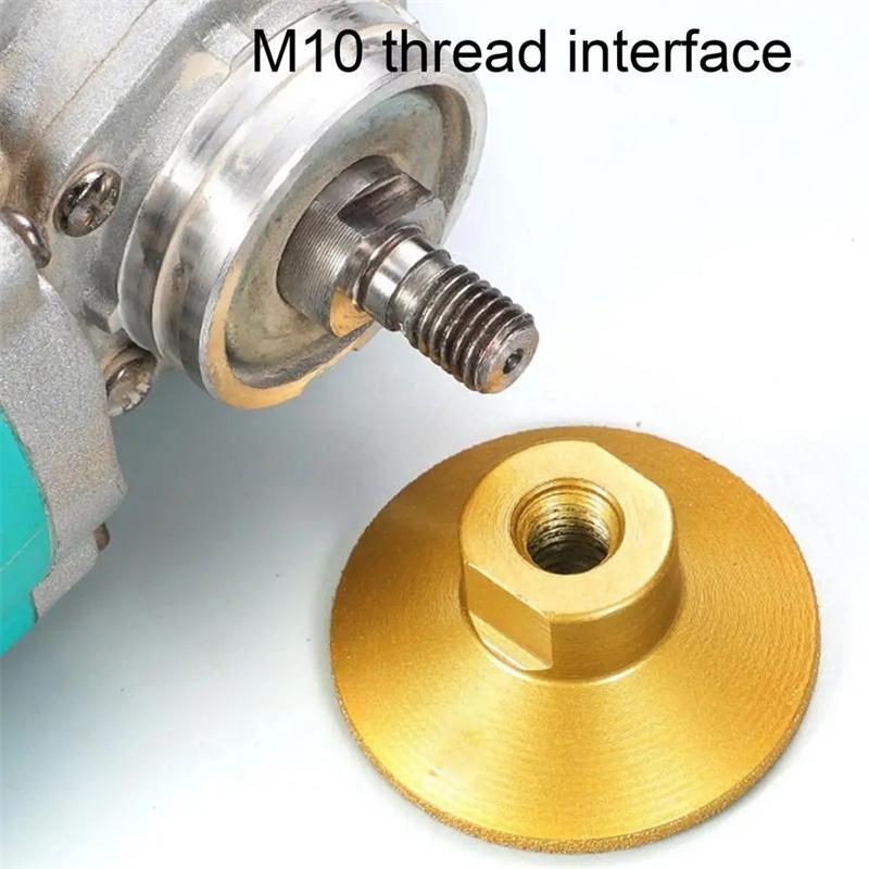 M10 Diamond Brazed Flat Grinding Head Marble Stone Countertop Trimming Rough Polishing Disc Angle Grinder Abrasive Pad