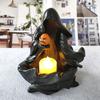 Cartoon Halloween Ghost Statue DIY Resin Candlestick Ornament Meditation Ghost Sculpture  Garden