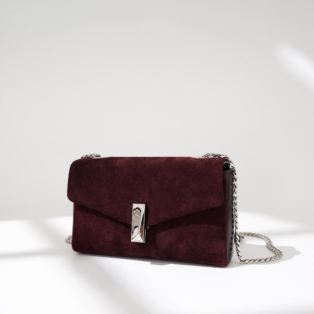 Autumn and Winter Two-layer Frosted Leather Women's Bag High-end Small and Exquisite Clutch Bag One-shoulder Crossbody Women's Bag