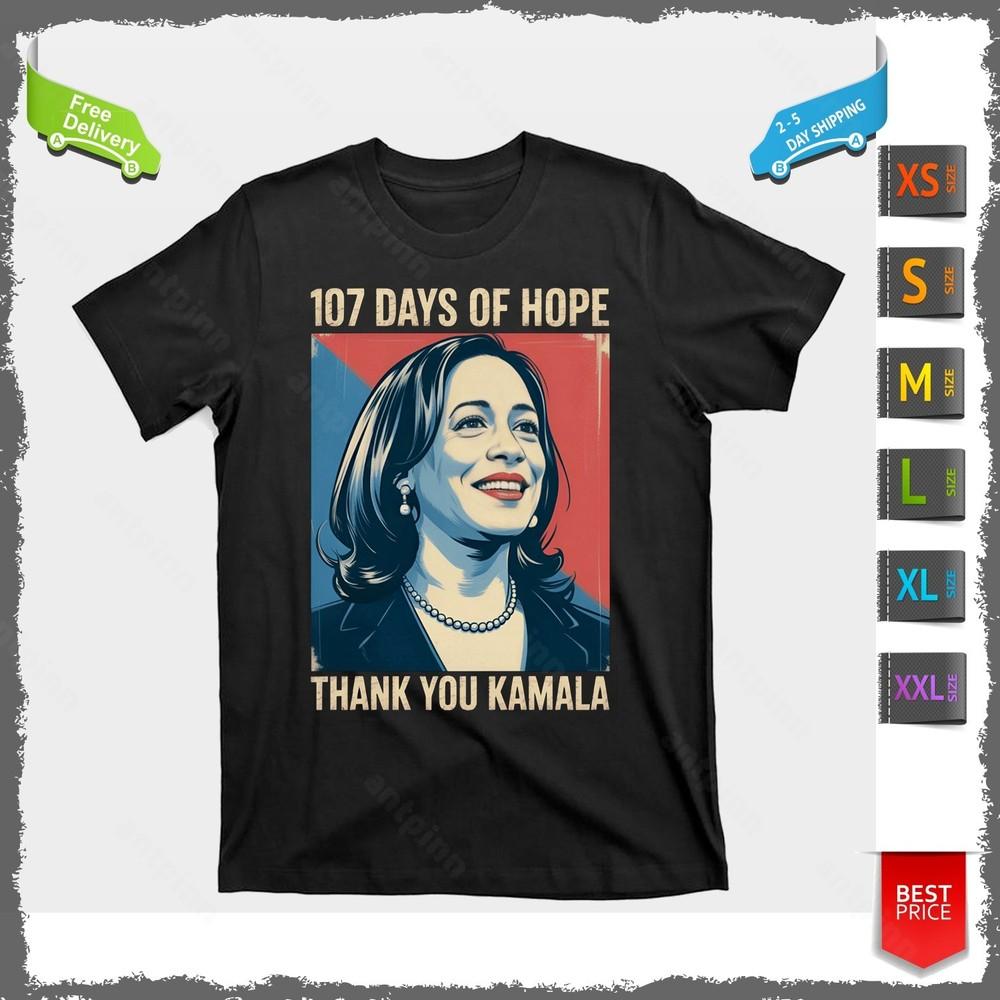 Thank You Kamala Harris 107 Days Of Hope T-Shirt Unisex Unisex T-Shirt M