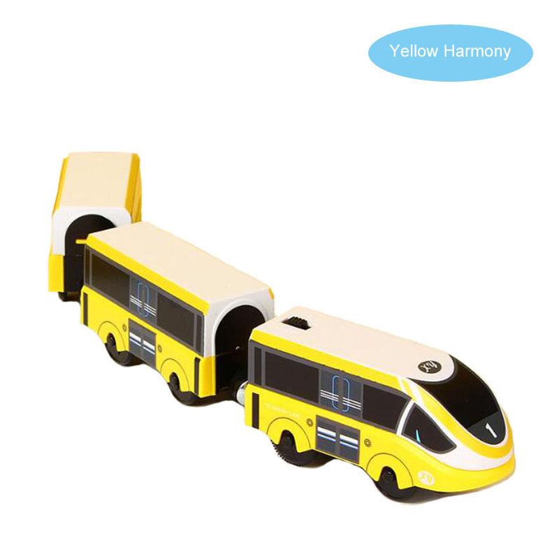 Kids Electric Train Toys Set Train Diecast Slot Toy Fit Standard Wooden Train Track Railway Gift For Children
